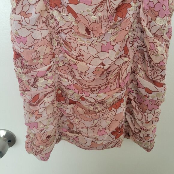 NEW BTFL-Life Women's Large Terra Cotta Ruched Mini Dress Large - Picture 10 of 15